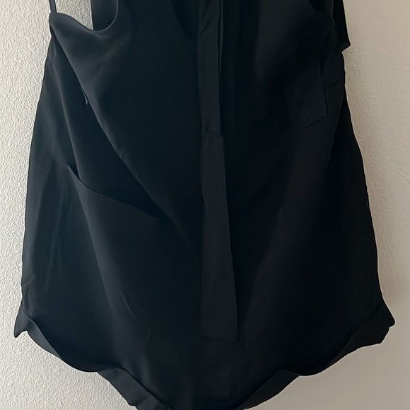 Forever 21 black high neck top V‎ back adjustable ties button sides romper new S - Picture 5 of 8